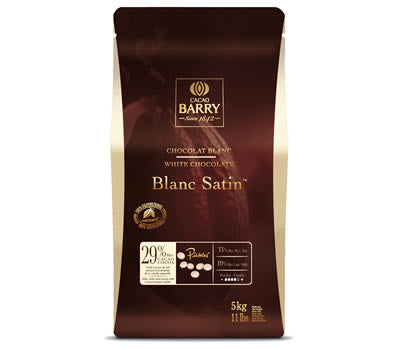 Cacao Barry White Chocolate; Blanc Satin 5 Kg