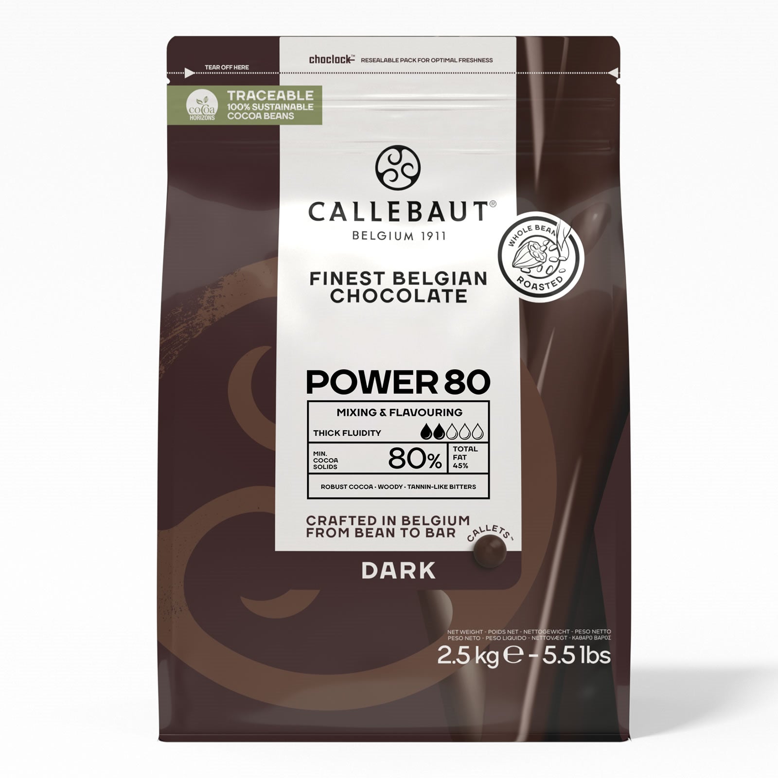 Callebaut Dark Chocolate Power 80 2.5 Kg