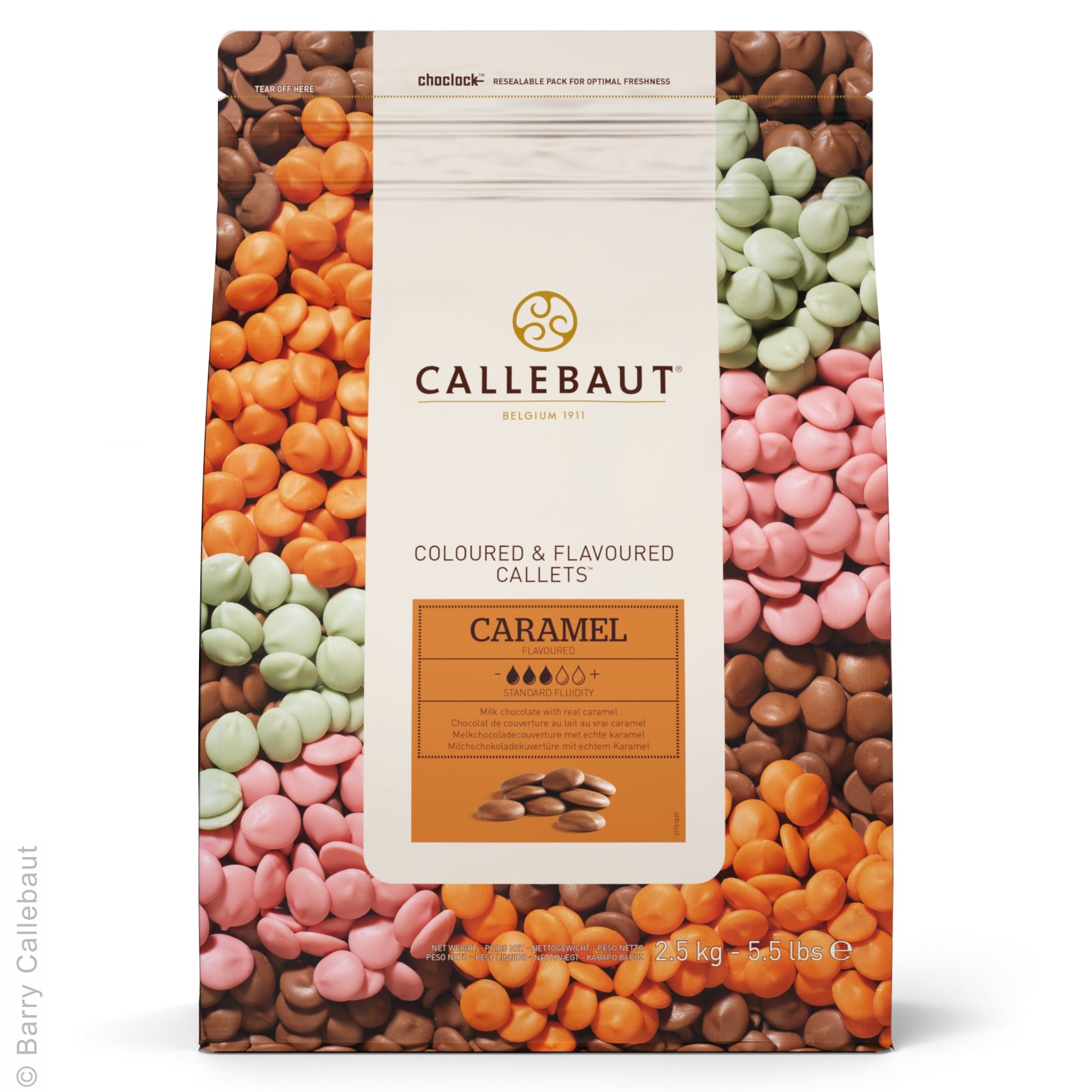 Callebaut Caramel Flavoured Milk Chocolate 2.5kg Bag