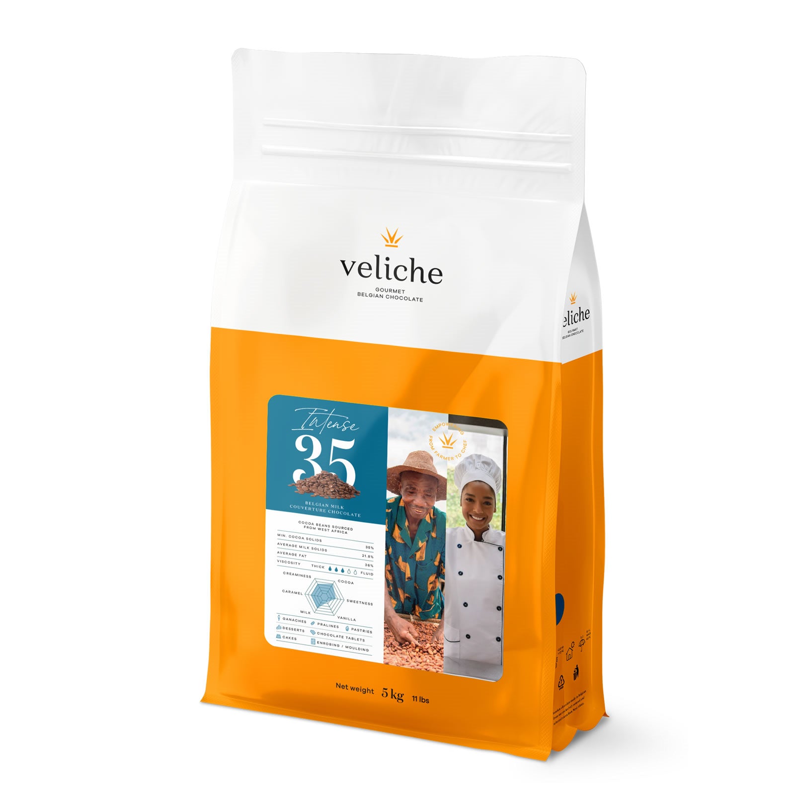 Veliche Gourmet Milk Chocolate -  Intense 35