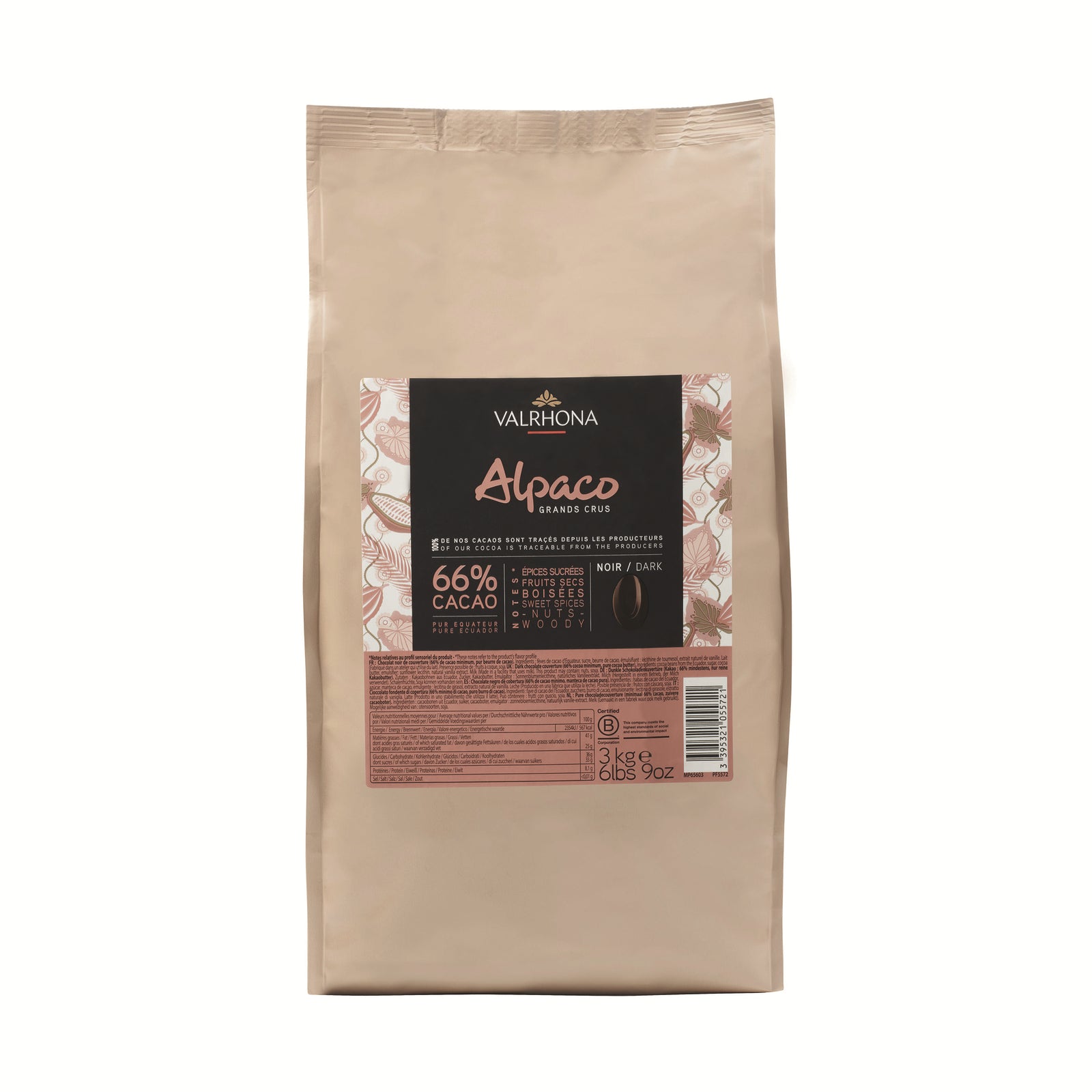 Valrhona Grand Cru Dark Chocolate; Alpaco 3 Kg