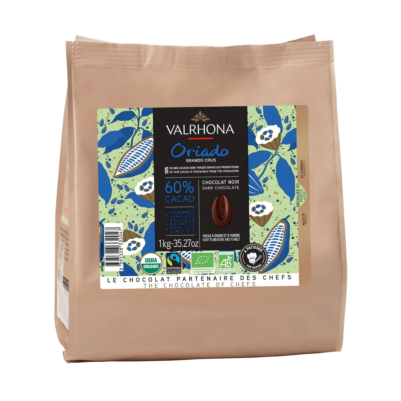 Valrhona Oriado 60% Organic Chocolate 1 Kg