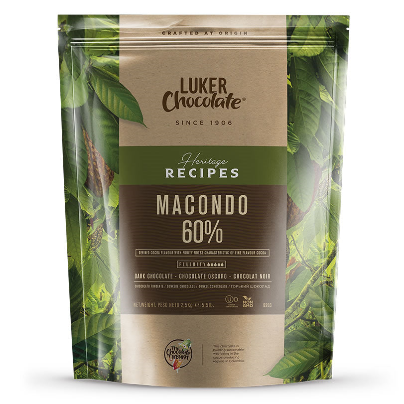 Luker Chocolate Heritage Recipes; Dark Chocolate; Macondo 2.5 Kg