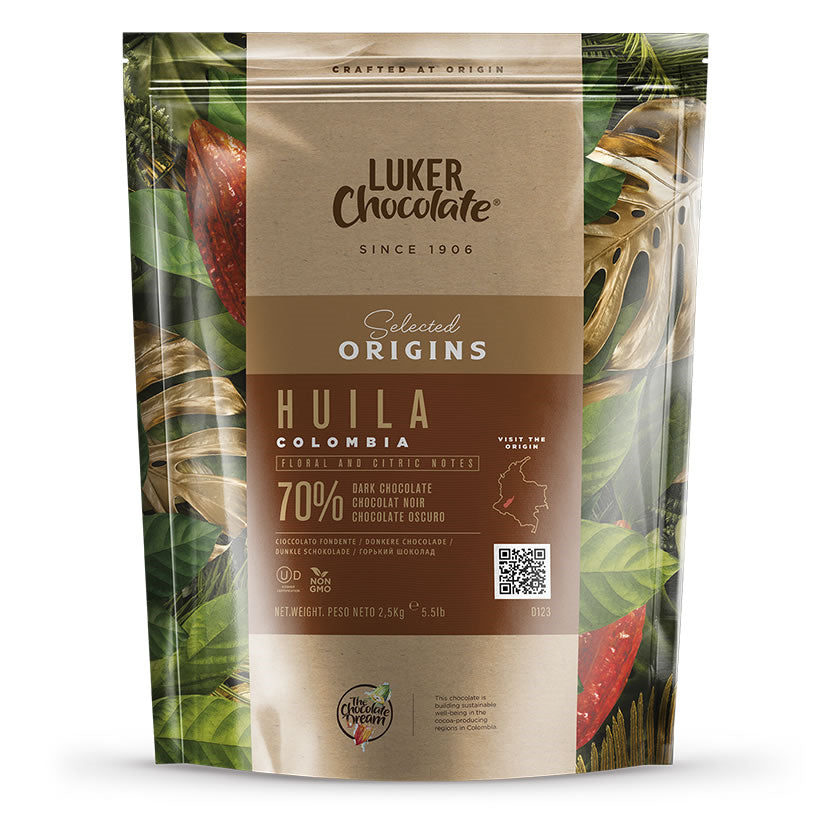 Luker Chocolate Selected Origins; Dark Chocolate; Huila 2.5 Kg