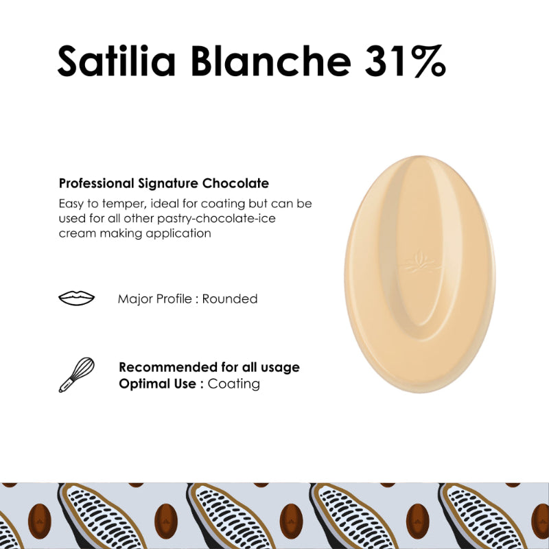 Valrhona Satilia Blanche 31% White Chocolate