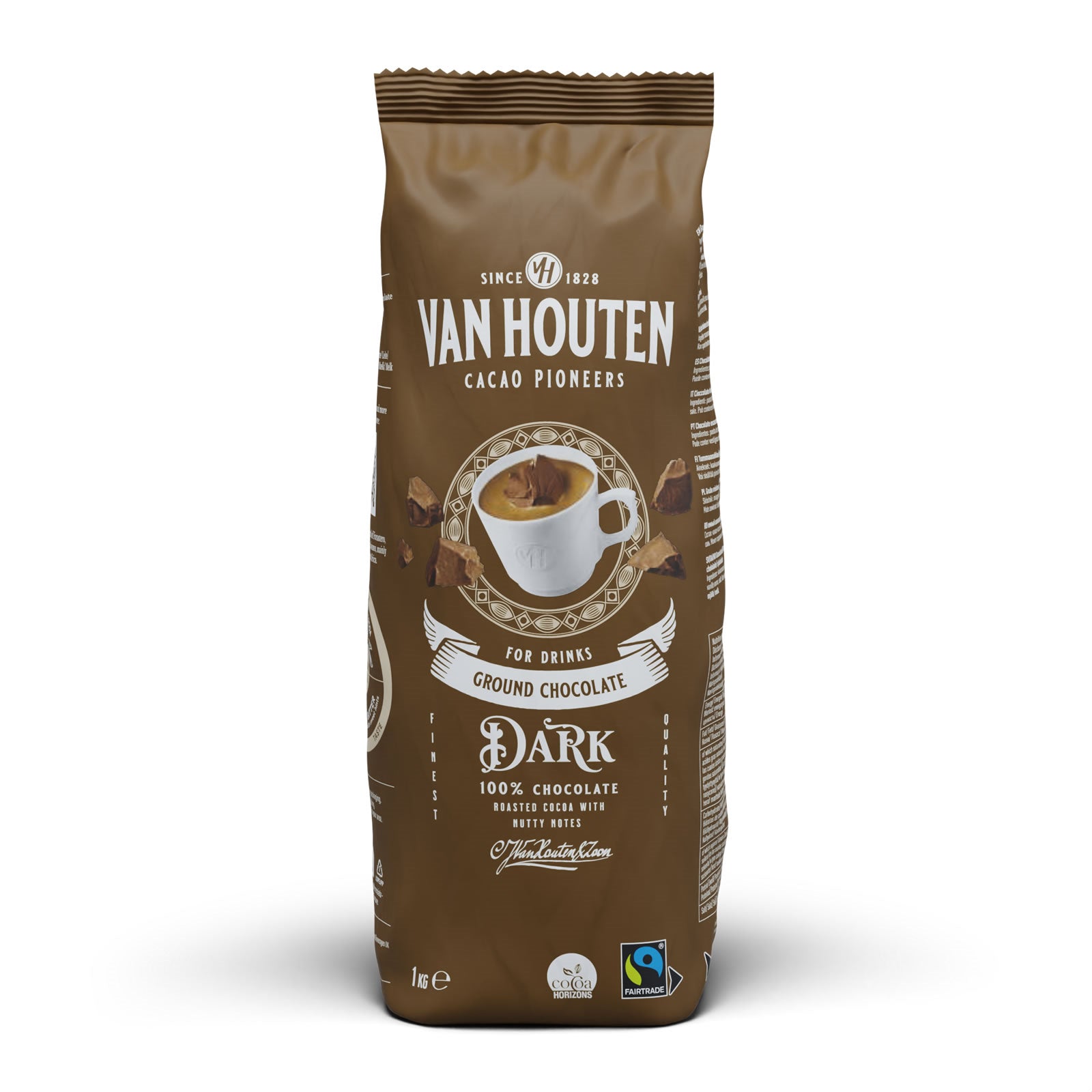Van Houten Dark Chocolate Drink Powder – 1kg Bag – Baking Chocolate Co